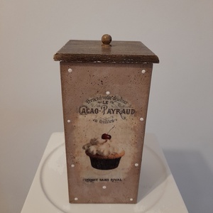  Vintage muffin mintás tároló doboz/cukortartó/kávétartó/keksz tartó - otthon & életmód - konyhafelszerelés, tálalás - konyhai tárolás - tea & kávé tárolás - Meska.hu
