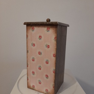  Vintage rózsás tároló doboz/cukortartó/kávétartó/keksz tartó - otthon & életmód - konyhafelszerelés, tálalás - konyhai tárolás - tea & kávé tárolás - Meska.hu