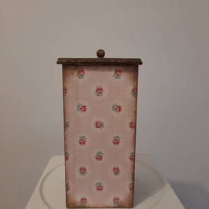  Vintage rózsás tároló doboz/cukortartó/kávétartó/keksz tartó - otthon & életmód - konyhafelszerelés, tálalás - konyhai tárolás - tea & kávé tárolás - Meska.hu