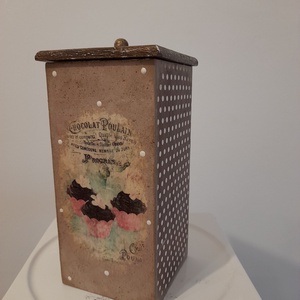  Vintage muffin mintás tároló doboz/cukortartó/kávétartó/keksz tartó - otthon & életmód - konyhafelszerelés, tálalás - konyhai tárolás - tea & kávé tárolás - Meska.hu