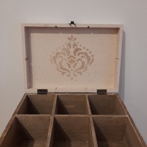  Vintage  stílusú levendulás nagy méretű teafilter tartó/ tároló doboz/ varrós doboz - ékszer - ékszertartó - ékszerdoboz - Meska.hu