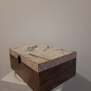  Vintage  stílusú levendulás nagy méretű teafilter tartó/ tároló doboz/ varrós doboz - ékszer - ékszertartó - ékszerdoboz - Meska.hu