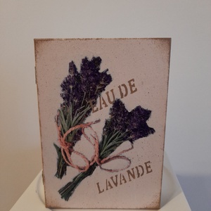  Vintage  stílusú levendula mintás doboz, Ékszer, Ékszertartó, Ékszerdoboz, Decoupage, transzfer és szalvétatechnika, Festett tárgyak, MESKA