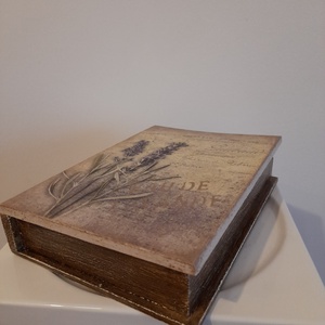  Vintage  stílusú levendula mintás doboz - ékszer - ékszertartó - ékszerdoboz - Meska.hu