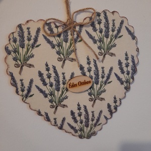 Falidísz vintage levendula mintával - otthon & életmód - dekoráció - virágdísz és tartó - virágbox, virágdoboz - Meska.hu