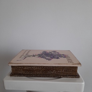  Vintage  stílusú levendula mintás doboz - ékszer - ékszertartó - ékszerdoboz - Meska.hu