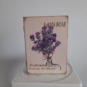 Vintage  stílusú levendula mintás doboz, Ékszer, Ékszertartó, Ékszerdoboz, Decoupage, transzfer és szalvétatechnika, Festett tárgyak, MESKA