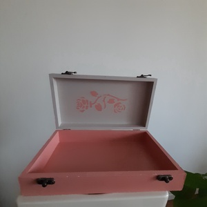  Vintage rózsás ékszertartó doboz/ varrós doboz - otthon & életmód - konyhafelszerelés, tálalás - konyhai tárolás - tea & kávé tárolás - Meska.hu
