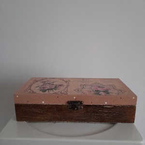  Vintag rózsás ékszertartó doboz/varrós doboz - ékszer - ékszertartó - ékszerdoboz - Meska.hu