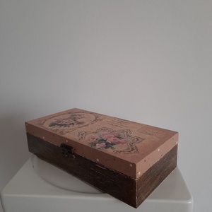  Vintag rózsás ékszertartó doboz/varrós doboz - ékszer - ékszertartó - ékszerdoboz - Meska.hu