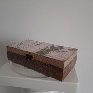 Vintage levendula mintás ékszertartó doboz/varrós doboz - ékszer - ékszertartó - ékszerdoboz - Meska.hu