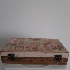  Vintage rózsás ékszertartó doboz/ varrós doboz - otthon & életmód - konyhafelszerelés, tálalás - konyhai tárolás - tea & kávé tárolás - Meska.hu