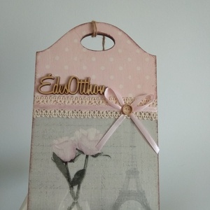 Vintage mintájú fali vagy ajtódísz, Otthon & Életmód, Dekoráció, Ajtó- és ablak dekoráció, Ajtódísz & Kopogtató, Decoupage, transzfer és szalvétatechnika, Festett tárgyak, MESKA