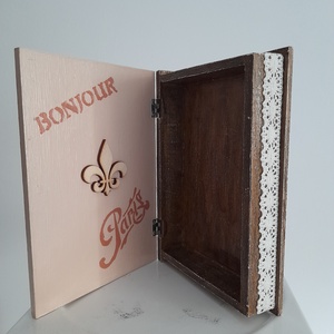  Vintage  párizsi mints ékszertartó doboz/varrós doboz könyv formájú - ékszer - ékszertartó - ékszerdoboz - Meska.hu