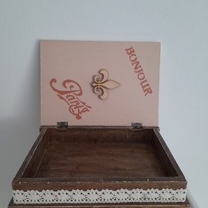  Vintage  párizsi mints ékszertartó doboz/varrós doboz könyv formájú - ékszer - ékszertartó - ékszerdoboz - Meska.hu