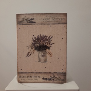  Vintage  levendulás ékszertartó doboz/varrós doboz könyv formájú, Ékszer, Ékszertartó, Ékszerdoboz, Decoupage, transzfer és szalvétatechnika, Festett tárgyak, MESKA