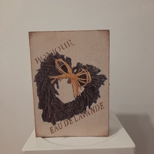  Vintage  levendulás ékszertartó doboz/varrós doboz könyv formájú, Ékszer, Ékszertartó, Ékszerdoboz, Decoupage, transzfer és szalvétatechnika, Festett tárgyak, MESKA