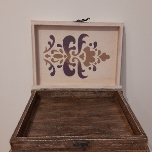  Vintage  levendulás ékszertartó doboz/varrós doboz könyv formájú - ékszer - ékszertartó - ékszerdoboz - Meska.hu