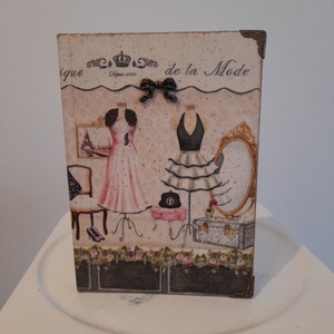 Notesz, jegyzetfüzet mintával a vintage jegyében - otthon & életmód - konyhafelszerelés, tálalás - sütés, főzés - receptfüzet - Meska.hu