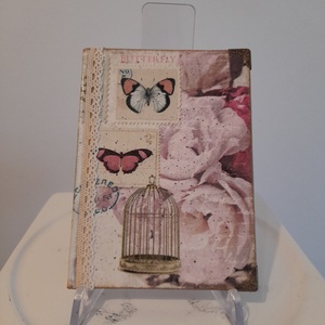 Notesz, jegyzetfüzet mintával a vintage jegyében, Otthon & Életmód, Konyhafelszerelés, tálalás, Sütés, főzés, Receptfüzet, Decoupage, transzfer és szalvétatechnika, MESKA