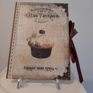 Receptfüzet muffin mintával a vintage jegyében - otthon & életmód - konyhafelszerelés, tálalás - sütés, főzés - receptfüzet - Meska.hu