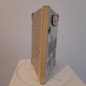 Receptfüzet  fűszernövényes  mintával a vintage jegyében - otthon & életmód - konyhafelszerelés, tálalás - sütés, főzés - receptfüzet - Meska.hu