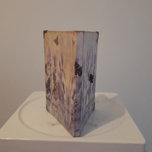 Notesz, jegyzetfüzet levendula mintával a vintage jegyében - otthon & életmód - konyhafelszerelés, tálalás - sütés, főzés - receptfüzet - Meska.hu