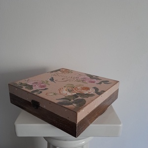  Vintage  stílusú nagy méretű  tároló doboz/ varrós doboz - ékszer - ékszertartó - ékszerdoboz - Meska.hu