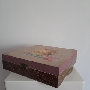  Vintage  stílusú nagy méretű  tároló doboz/ varrós doboz - ékszer - ékszertartó - ékszerdoboz - Meska.hu