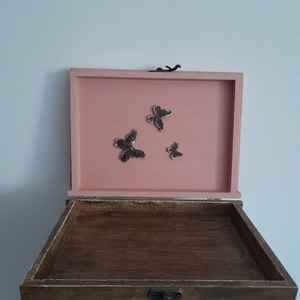  Vintage  levendulás ékszertartó doboz/varrós doboz könyv formájú - ékszer - ékszertartó - ékszerdoboz - Meska.hu