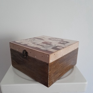  Vintage süti mintás teafiltertartó doboz/varrós doboz - otthon & életmód - konyhafelszerelés, tálalás - konyhai tárolás - tea & kávé tárolás - Meska.hu