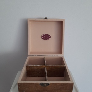  Vintage csokros levendulás teafiltertartó doboz/varrós doboz - otthon & életmód - konyhafelszerelés, tálalás - konyhai tárolás - tea & kávé tárolás - Meska.hu
