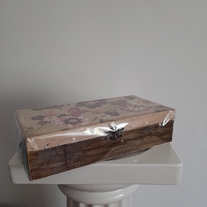  Vintage virágos ékszertartó doboz/varrós doboz - ékszer - ékszertartó - ékszerdoboz - Meska.hu