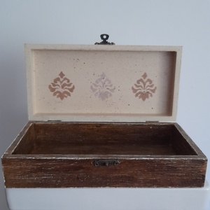  Vintage levendula csendéletes ékszertartó doboz/varrós doboz/fényképtartó doboz - ékszer - ékszertartó - ékszerdoboz - Meska.hu