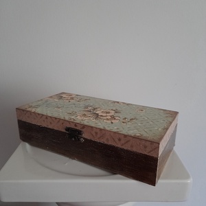  Vintage virág mintás recept tartó/ ékszertartó doboz/varrós doboz/fényképtartó doboz - ékszer - ékszertartó - ékszerdoboz - Meska.hu