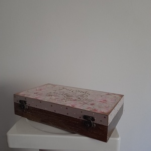  Vintage pasztell virág mintás ékszertartó doboz/ varrós doboz - otthon & életmód - konyhafelszerelés, tálalás - konyhai tárolás - tea & kávé tárolás - Meska.hu