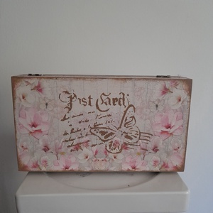  Vintage pasztell virág mintás ékszertartó doboz/ varrós doboz - Meska.hu