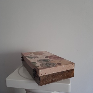  Vintage  mintás ékszertartó doboz/ varrós doboz - otthon & életmód - konyhafelszerelés, tálalás - konyhai tárolás - tea & kávé tárolás - Meska.hu