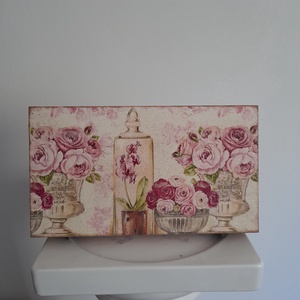  Vintage virág csendélet mintás ékszertartó doboz/ varrós doboz, Otthon & Életmód, Konyhafelszerelés, tálalás, Konyhai tárolás, Tea & Kávé tárolás, Decoupage, transzfer és szalvétatechnika, Festett tárgyak, MESKA