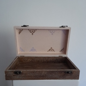  Vintage csokros levendula mintás ékszertartó doboz/ varrós doboz - otthon & életmód - konyhafelszerelés, tálalás - konyhai tárolás - tea & kávé tárolás - Meska.hu