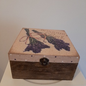  Vintage levendula mintás teafiltertartó doboz/varrós doboz - otthon & életmód - konyhafelszerelés, tálalás - konyhai tárolás - tea & kávé tárolás - Meska.hu