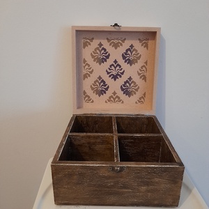  Vintage levendula mintás teafiltertartó doboz/varrós doboz - otthon & életmód - konyhafelszerelés, tálalás - konyhai tárolás - tea & kávé tárolás - Meska.hu