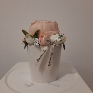  Virágbox / asztaldísz kerámia kaspóban, Otthon & Életmód, Dekoráció, Virágdekoráció, Virágcsokor, Virágkötés, MESKA