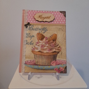 Receptfüzet muffin mintával a vintage jegyében - Meska.hu