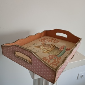 Tálca muffinos mintával - otthon & életmód - konyhafelszerelés, tálalás - tálalás - tálca - Meska.hu