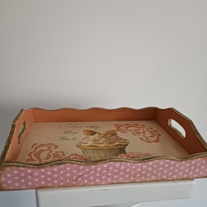 Tálca muffinos mintával - otthon & életmód - konyhafelszerelés, tálalás - tálalás - tálca - Meska.hu