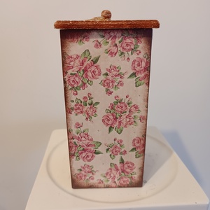  Virgos magas tároló doboz/cukortartó/kávétartó/keksz tartó, Otthon & Életmód, Konyhafelszerelés, tálalás, Konyhai tárolás, Tea & Kávé tárolás, Decoupage, transzfer és szalvétatechnika, Festett tárgyak, MESKA