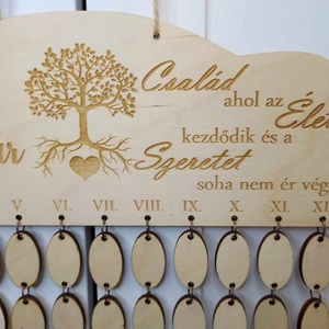 Családi öröknaptár - otthon & életmód - dekoráció - fali és függő dekoráció - falinaptár & öröknaptár - Meska.hu