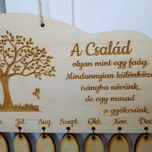 Családi öröknaptár - otthon & életmód - dekoráció - fali és függő dekoráció - falinaptár & öröknaptár - Meska.hu