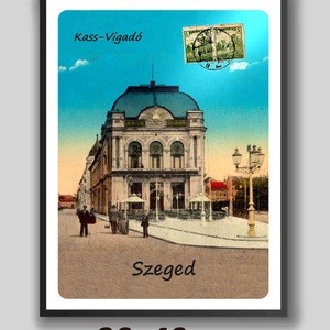 Szeged Kass Vigadó Plakát 1918-as bélyegzéssel, Otthon & Életmód, Dekoráció, Kép & Falikép, Plakát, Fotó, grafika, rajz, illusztráció, MESKA